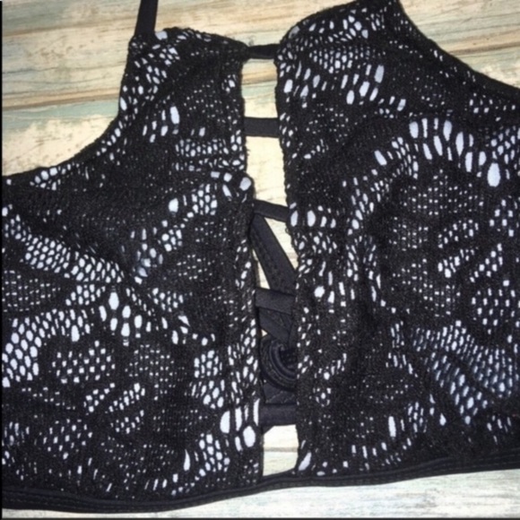 Mossimo Lace High Neck Halter Bikini Top - Picture 4 of 5